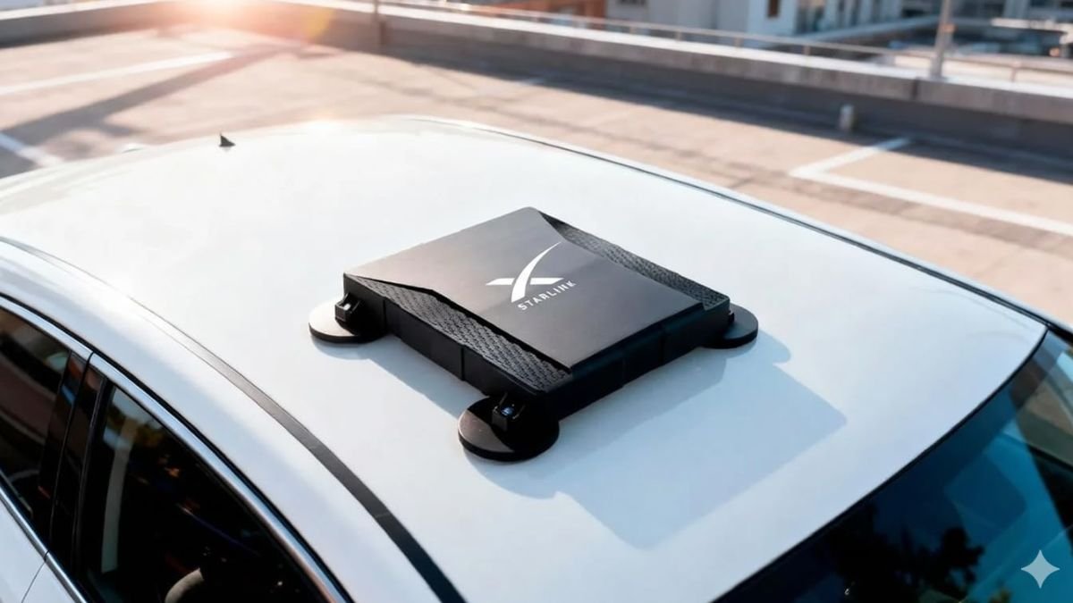 Case Suporte Veicular Fechado Teto Carro Starlink Mini Imã