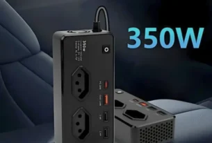 inversor carro 12v 220v, conversor automotivo 350w, tomada carro usb inversor
