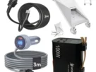 Kit Starlink Mini com power bank 100W, cabo USB-C de 3 m, carregador veicular e suporte com ventosas